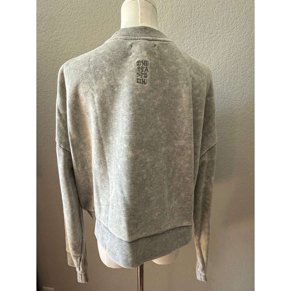 Free People One Teaspoon for Stud Heart Stud Heart Marled Grey Sweater Large NWT - Picture 8 of 8